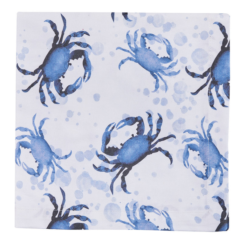Ensemble de 4 serviettes en crabe bleu Breakwater Bay