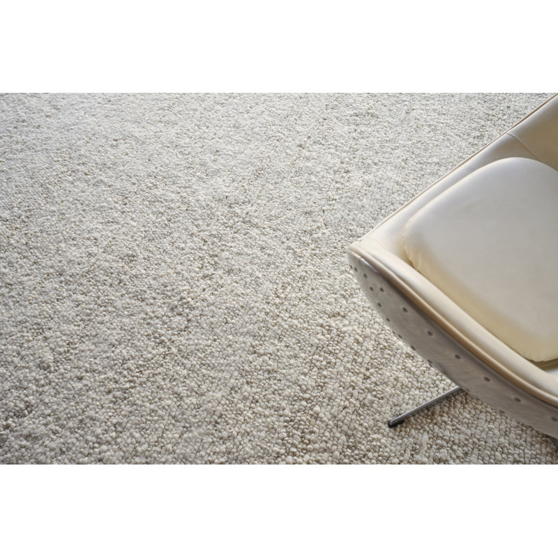 Borelli Hand Loomed Wool Area Rug in Ivory, Rectangle 10' x 14'