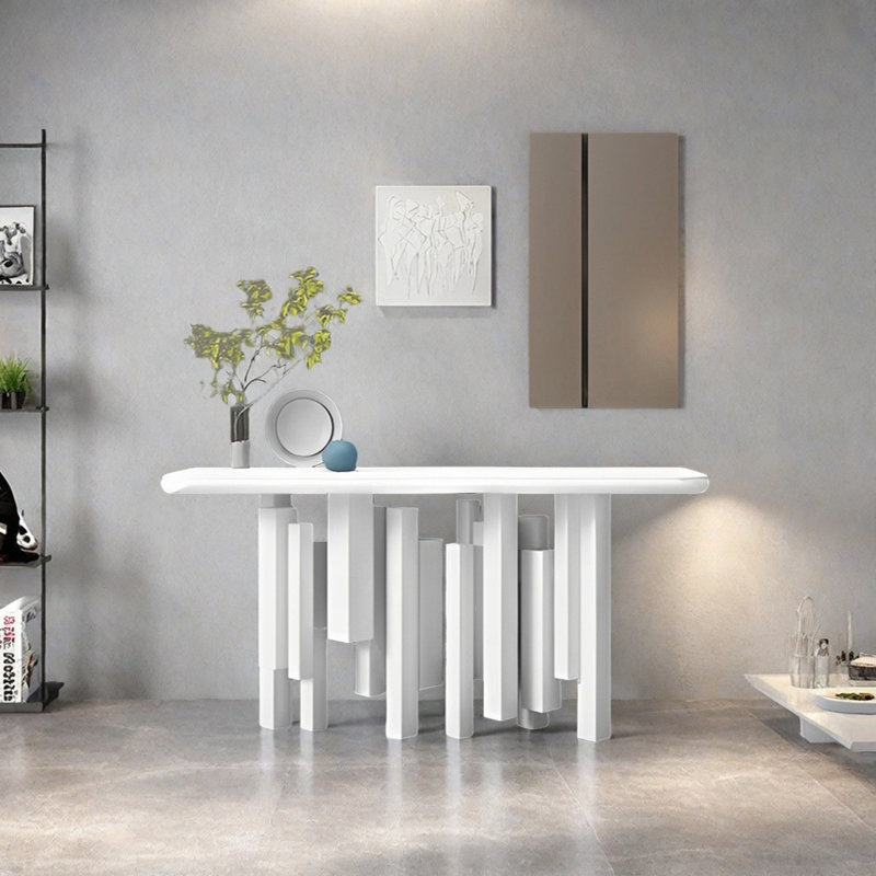 Console Modern Minimalist Art, H 35,43 po x l 62,99 po x P 15,75 po, Blanc