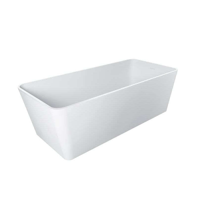 67 Inch Freestanding Solid Surface Soaking Bathtub For Bathroom
