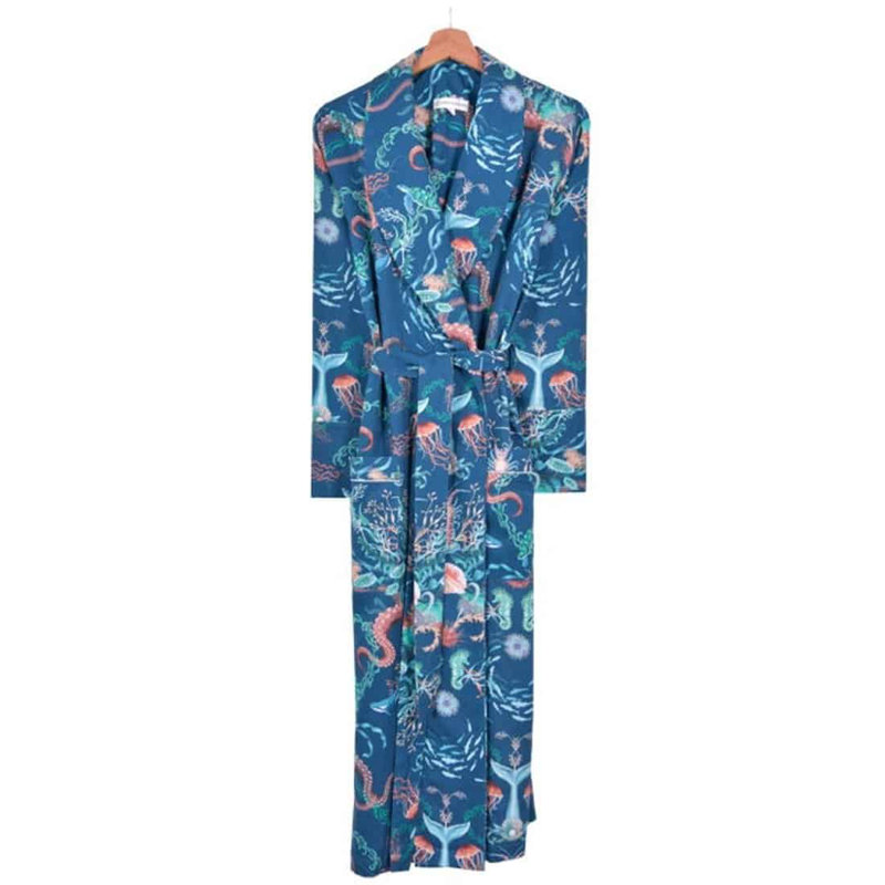 Mid-Calf Bathrobe with Pockets, S