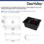 Évier de cuisine à cuve simple encastrable en composite à quartz 25 po x 19 po DeerValley avec accessoires