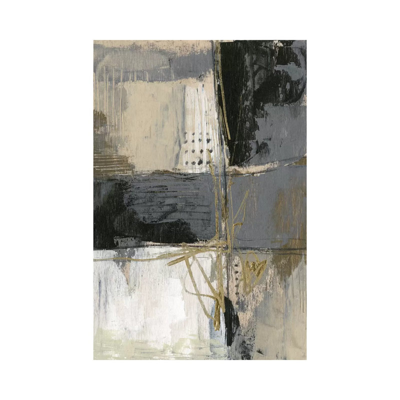« Neutral divisions II » par Jennifer Goldberger, reproduction d’art, H 12 po x l 8 po x P 0,75 po, Toile tendue
