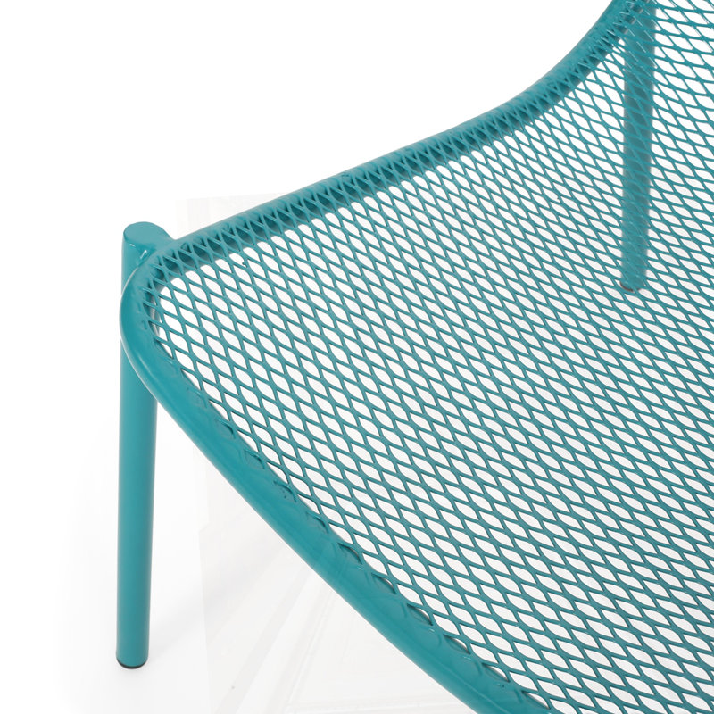 Outdoor Iron Chair, Teal