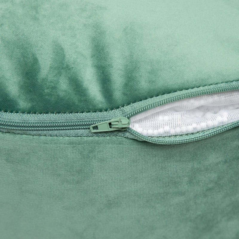 Franka Velvet Ottoman, Mint Velvet