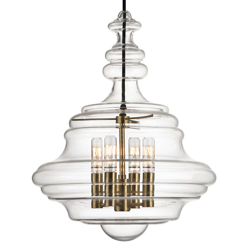 Washington 4 - Light Pendant, Aged Brass