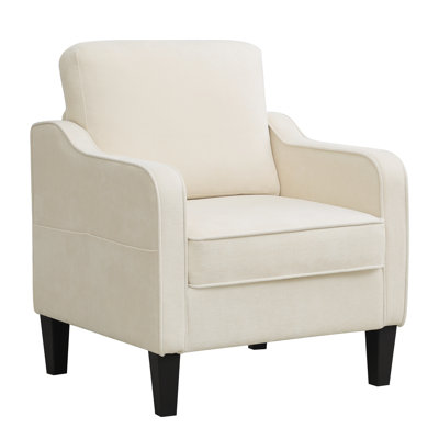 Mid-Century Accent Chairs Featuring Removable Cushions