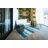 Apopka Watercolor Stripe Ivory and Blue Indoor Outdoor Machine Washable Area Rug-1569472108