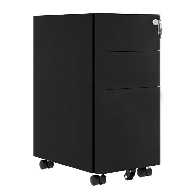 30cm Wide 3 -Drawer Mobile File Cabinet