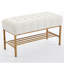 Banc de rangement rembourré pour chaussures avec siège rembourré, banc de bout avec tablette ouverte et pieds en métal pour le vestibule-1111252867