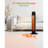 1500W Infrared Heater Electric Space Heater Remote Control 3 Speeds Tower