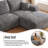 107" Modern Modular Sectional Couch with Lounge Chaise & Ottoman, Plush Corduroy U Shaped Boneless Sectional Sofa with Back Cushion, No Assembly Required, Oversized Compression Couch for Living Room, Apartment-583777610-583777611