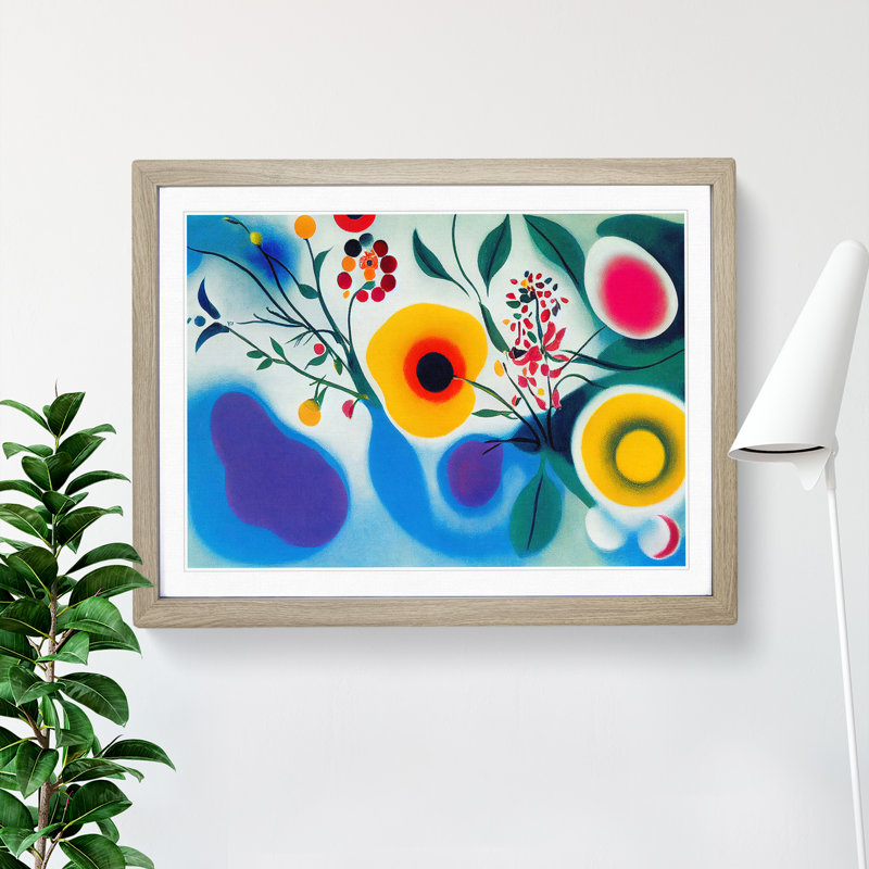 Dazzling Flowers - Framed Print, 34cm H x 46cm W x 2cm D, Oak Framed