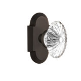 Cottage Plate with Oval Fluted Crystal Door Knob