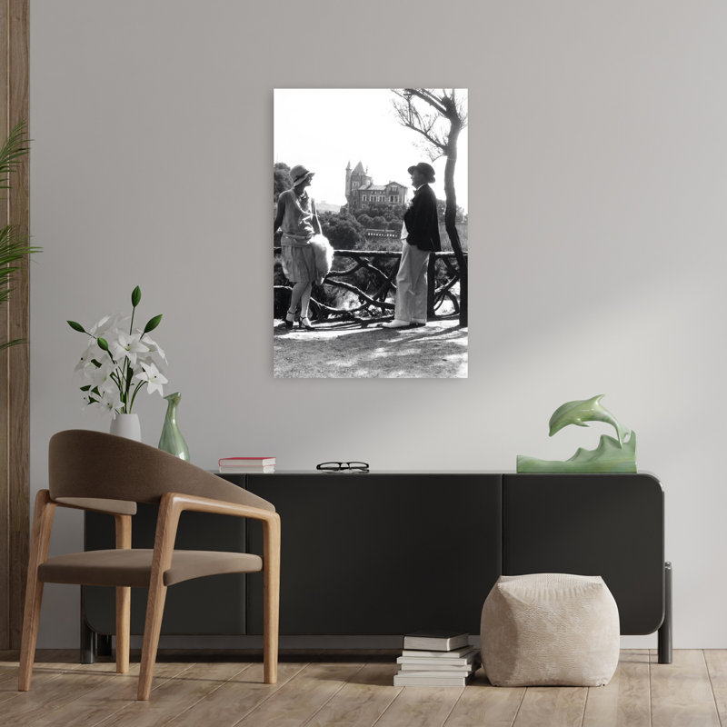 «1920S Couple In Biarritz France Elegant Romantic Fox Beach», art mural, H 36 po x l 24 po