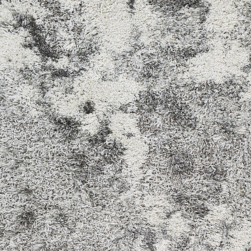 Dittman Abstract Shag Grey Area Rug, Rectangle 2' x 3'