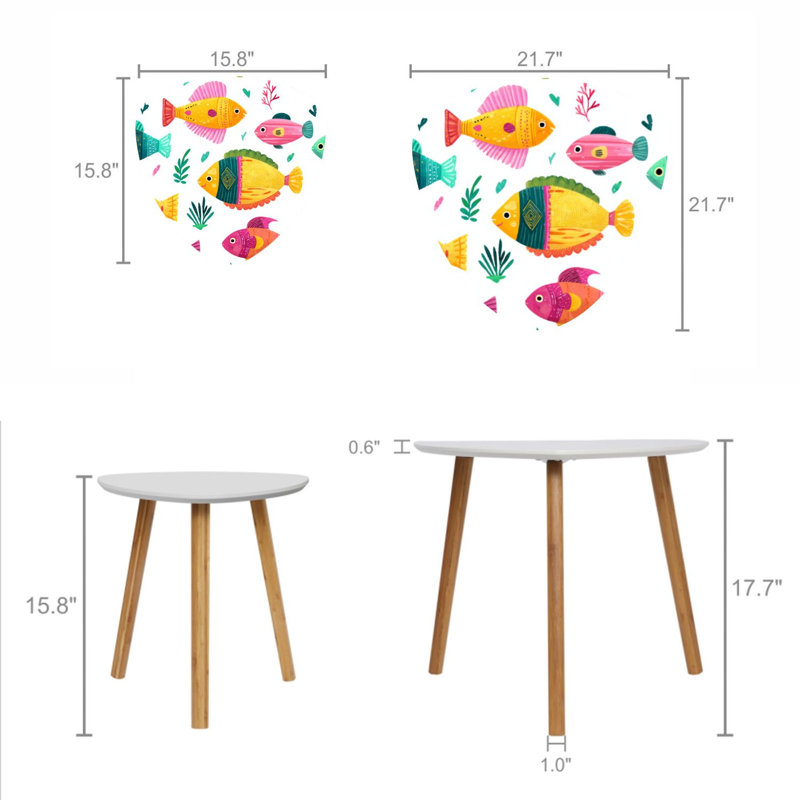 Ensemble de 2 tables basses gigognes Triangle