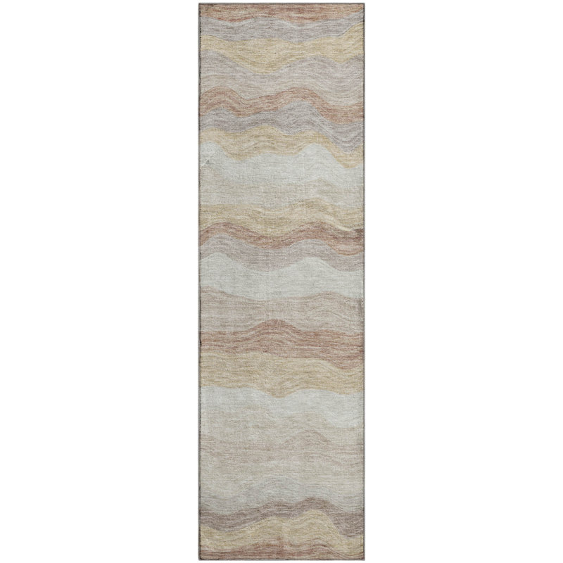 Tapis de qualité supérieure lavable à la machine Mayfield AMF2397, Beige, Tapis de couloir 2 pi 3 po x 7 pi 6 po
