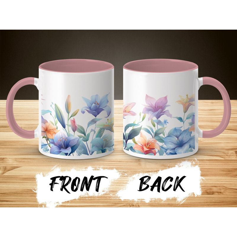 Ceramic Coffee Mug, Pink