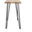 Table d'appoint pour canapé à pieds courbés naturel et noir mat
