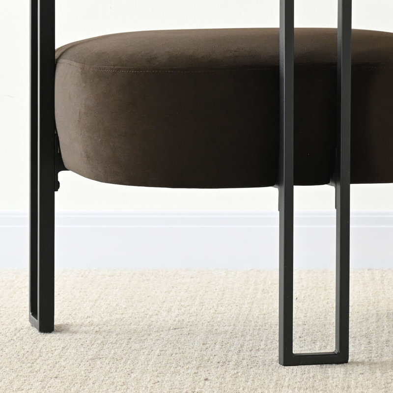 Fauteuil d'appoint moderne 3 po Kristinn, Chocolat / Brun