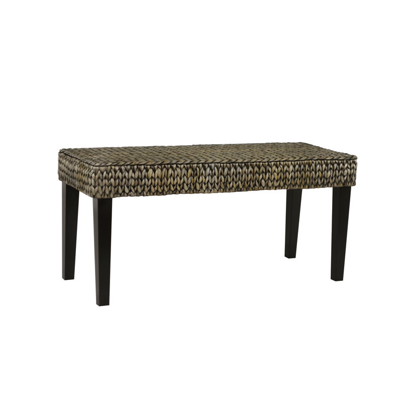 Banc en osier Northside, Patine Gris Argenté