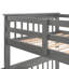 Lit superposé simple avec rangement à tiroirs, gris. Sécuritaire et pour chambre de résidence. Convient aux adultes. Pieds en pin massif. Assemblage requis. Rangement gris. Chambre à coucher, salon. Conception polyvalente. Convient au bois. Inclus-1590850336