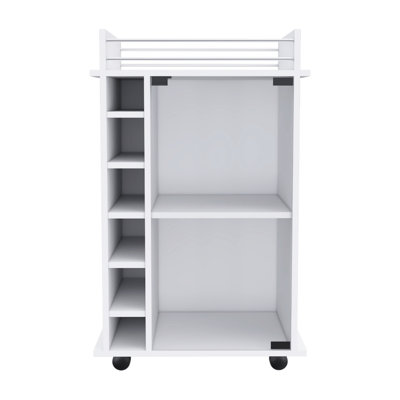 Savannah 6-Bottle 3-Shelf Bar Cart Carbon