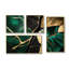Abstract Geode I - Art mural abstrait en marbre 4 pièces-1249795603-1249795602
