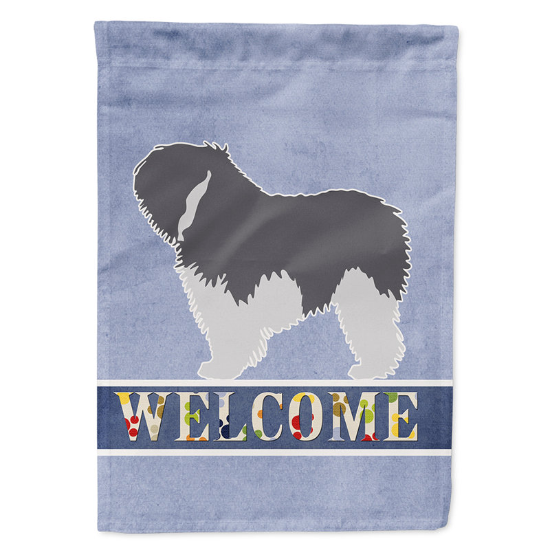 Polyester 2 côtés 40 x 28 po welcome drapeau maison, Berger polonais de plaine