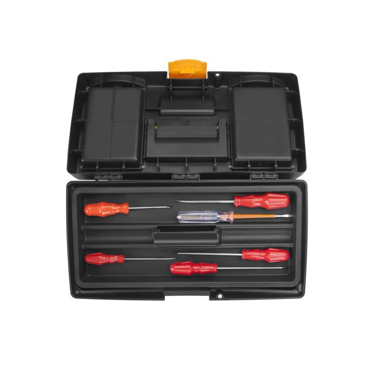 Casaculina 16″ Tool Box with Removable Tool Tray and Extra Small