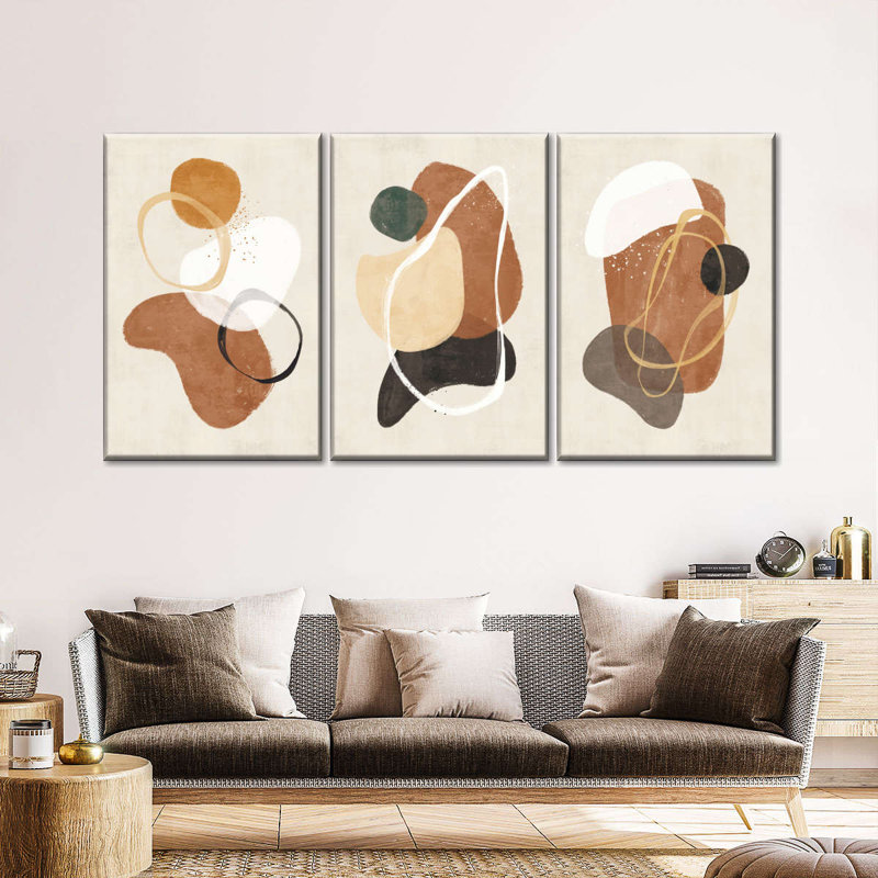 Impression sur toile brune, H 36 po x l 74 po x P 1,25 po