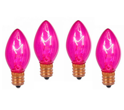 Transparent Pink C7 Christmas Replacement Bulbs