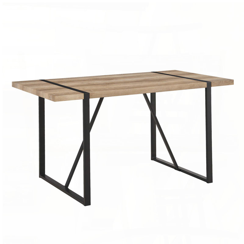 55'' Rustic Industrial Rectangular Dining Table for 4-6