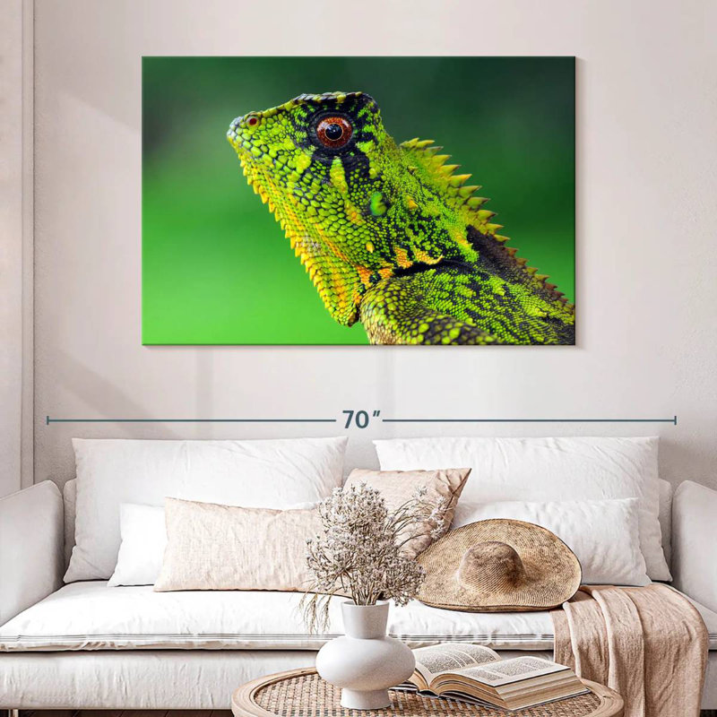 Lézard exotique, H 32 po x l 48 po