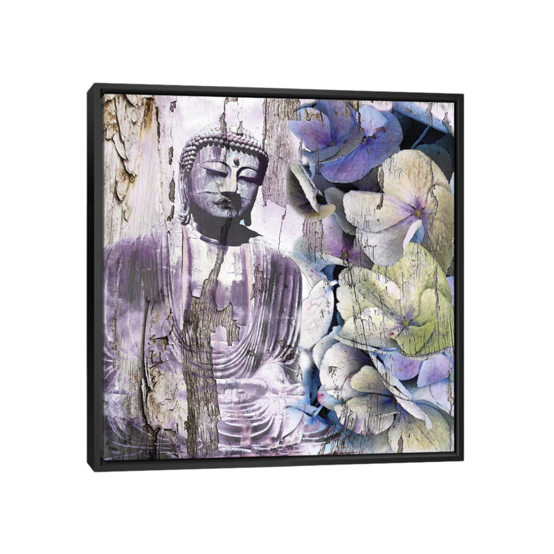 «Timeless Buddha III», impression sur toile, H 18 po x l 18 po x P 1,5 po, Toile avec cadre noir