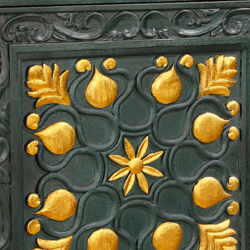 Southeast Asian style solid wood accent cabinet