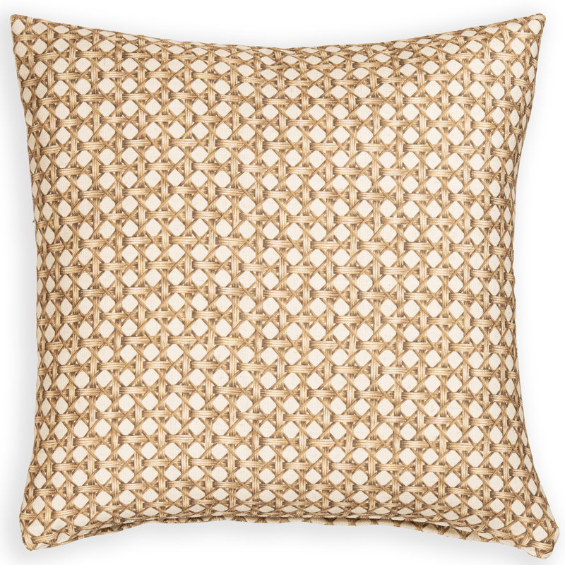 Coussin décoratif en osier 20 po The Basket House, Carré 20 po, Polyester