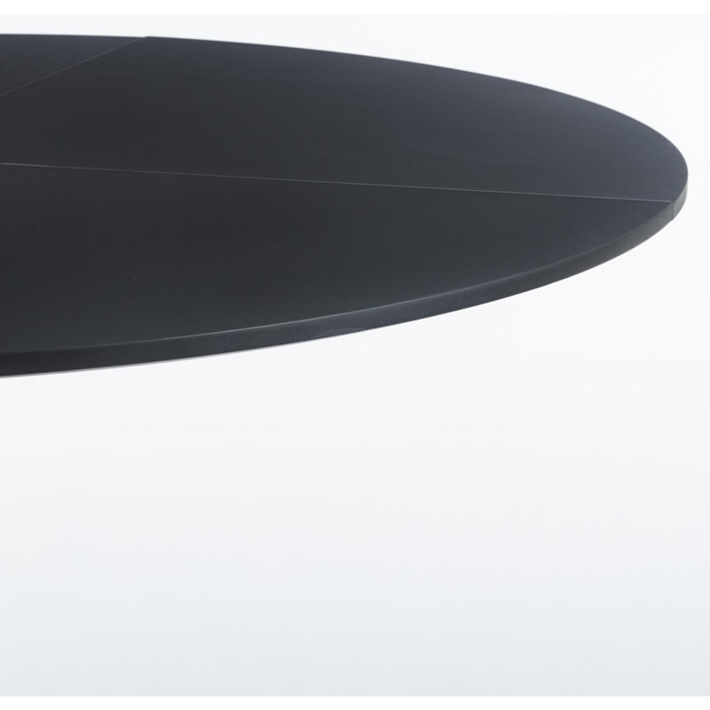 47,2 pouces table à manger ronde tulipe, table de bureau, table basse, 120 x 120 x 74 cm, noir