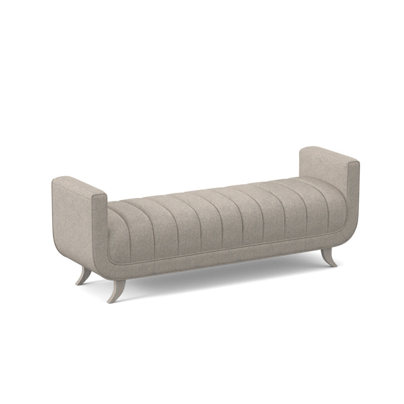 Salon Upholstered Bench, Venice Navy, Bisque