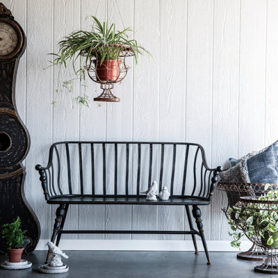 50x25x32" Warren Metal Settee Bench by 17 Stories