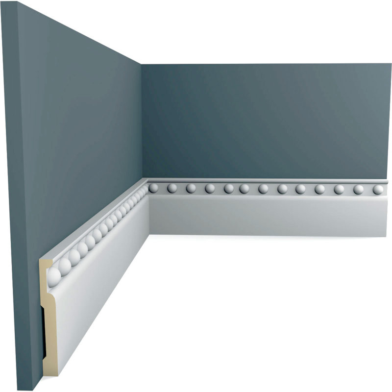 Moulure de plinthe 3 3 H 7/8 po x P 1/2 po x L 94 1/2 po