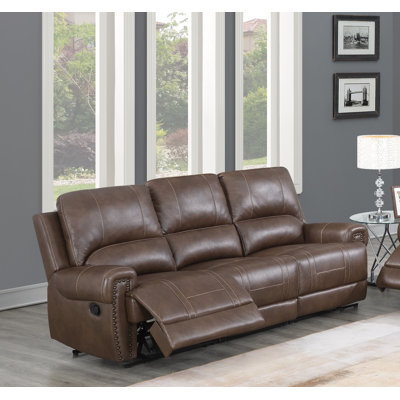 Adenn 91'' Faux Leather Reclining Sofa