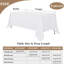 Nappes blanches pour tables rectangulaires, paquet de 6 - 70 x 120 pouces - vêtements de table réutilisables et lavables pour tables de 6 à 8 pi, housses de table en tissu de polyester pour mariage, fête, banquet