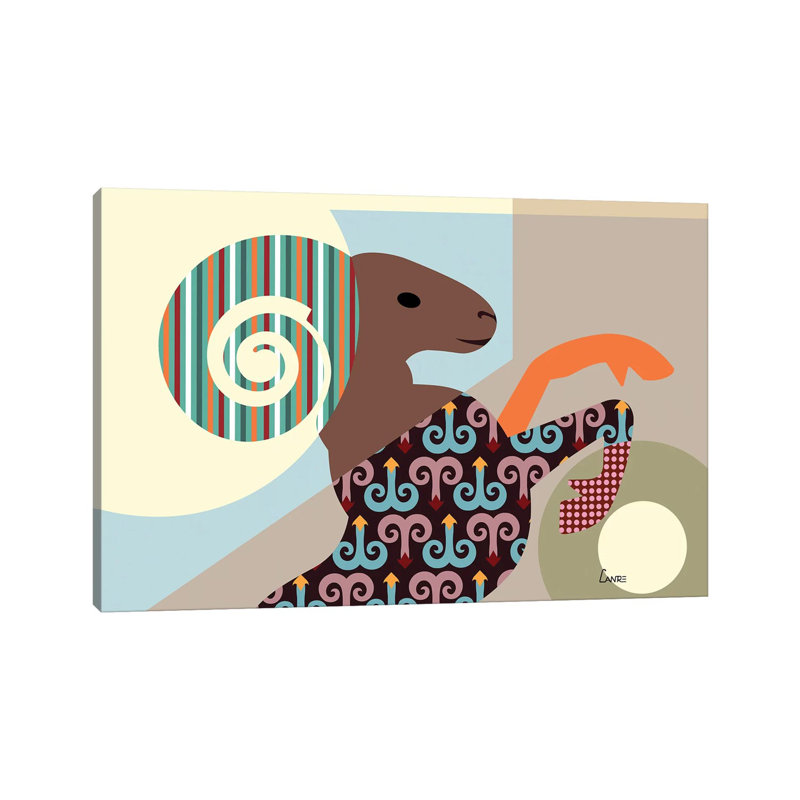 Aries Zodiac 1 Piece Wrapped Canvas Wall Art, 66.04 cm H x 45.72 cm W x 1.91 cm D