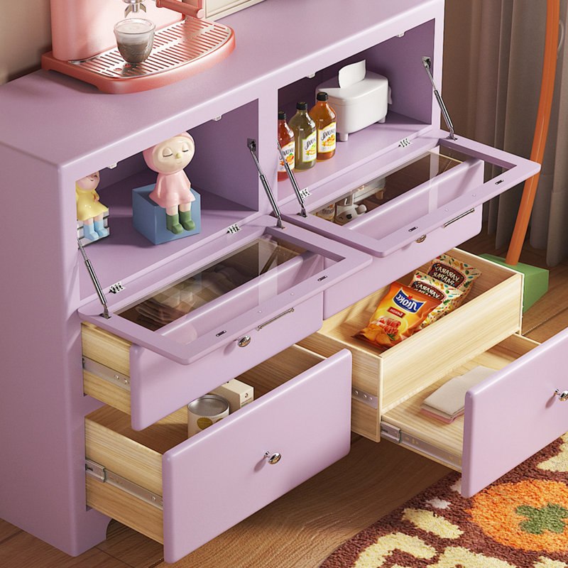 Vitrine de rangement de salon, Mauve