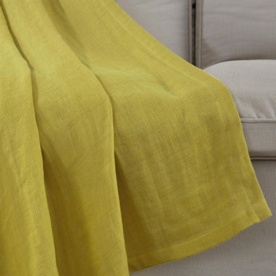 Brussels Belgian Flax Linen Woven Throw