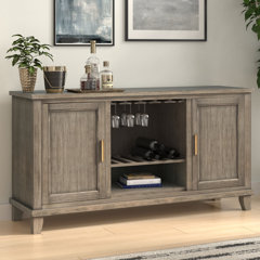 Fc Design 52w Sideboard Storage Cabinet With Wine Racks, Storage Cabinets,  Drawer, Large Dining Server Cupboard Buffet Table : Target