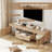 Tv Stand For 65 Inch Tvs Modern Entertainment Center With Drawer 2 Storage Cabinets 