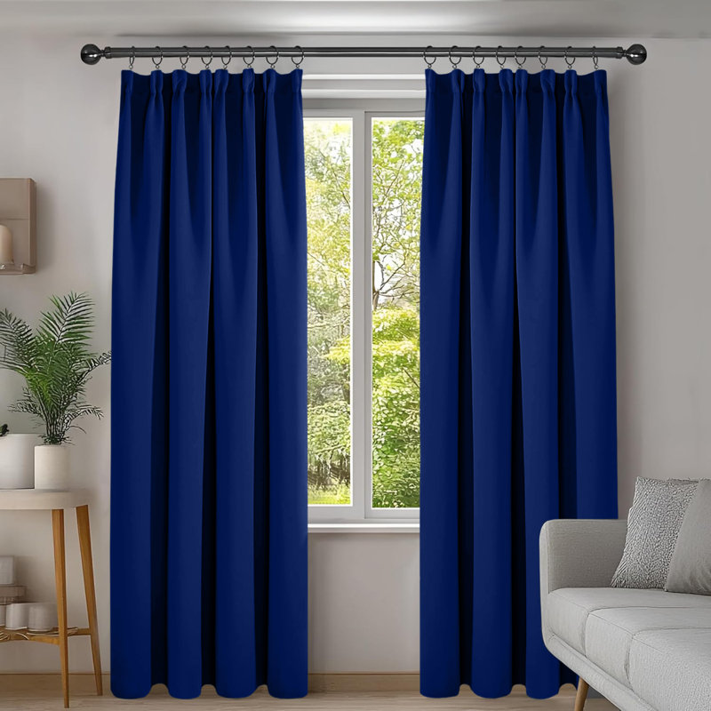 Blackout Curtain, 117cm Width x 137cm Drop, Navy